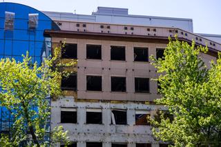 Rozbiórka biurowca Atrium International w Warszawie