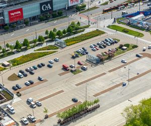 Plac Centralny w Warszawie pod koniec budowy