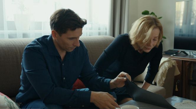 Barwy szczęścia, odcinek 3183. Tomasz (Jakub Sokołowski), Wanda (Maja Barełkowska)