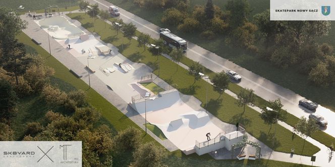 Projekt skateparku w Nowym Sączu 