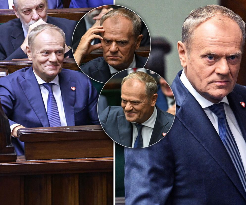 Wszystkie miny Donalda Tuska.