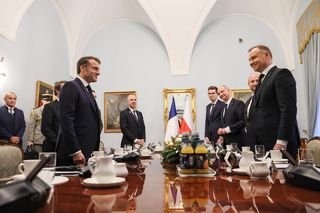 Andrzej Duda i Emmanuel Macron