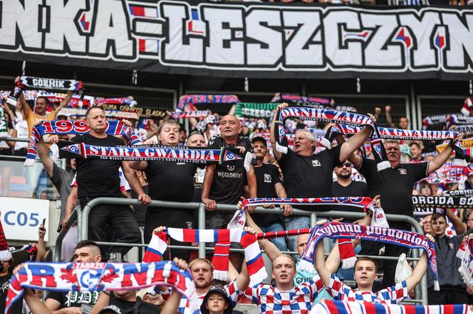 Kibice Górnika Zabrze na meczu z Lechią Gdańsk