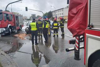 Wypadek policyjnego BMW