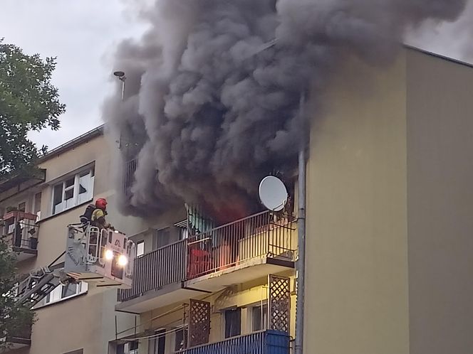 Pożar na Waryńskiego w Łodzi