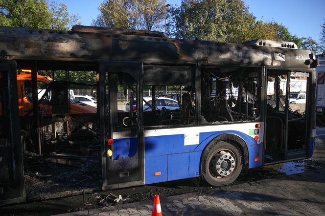 Pożar autobusu MPK w Krakowie