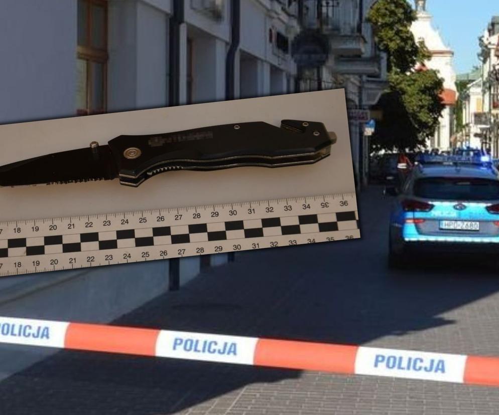 Zamość: Atak nożownika w centrum miasta. Mają sprawcę i narzędzie zbrodni