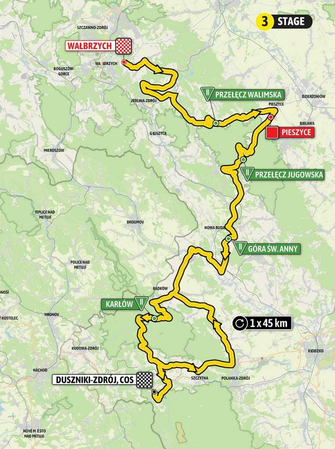 Tour de Pologne 2024 trasa, mapa wyścigu