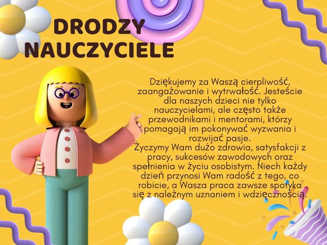 Życzenia od rady rodziców na Dzień Nauczyciela