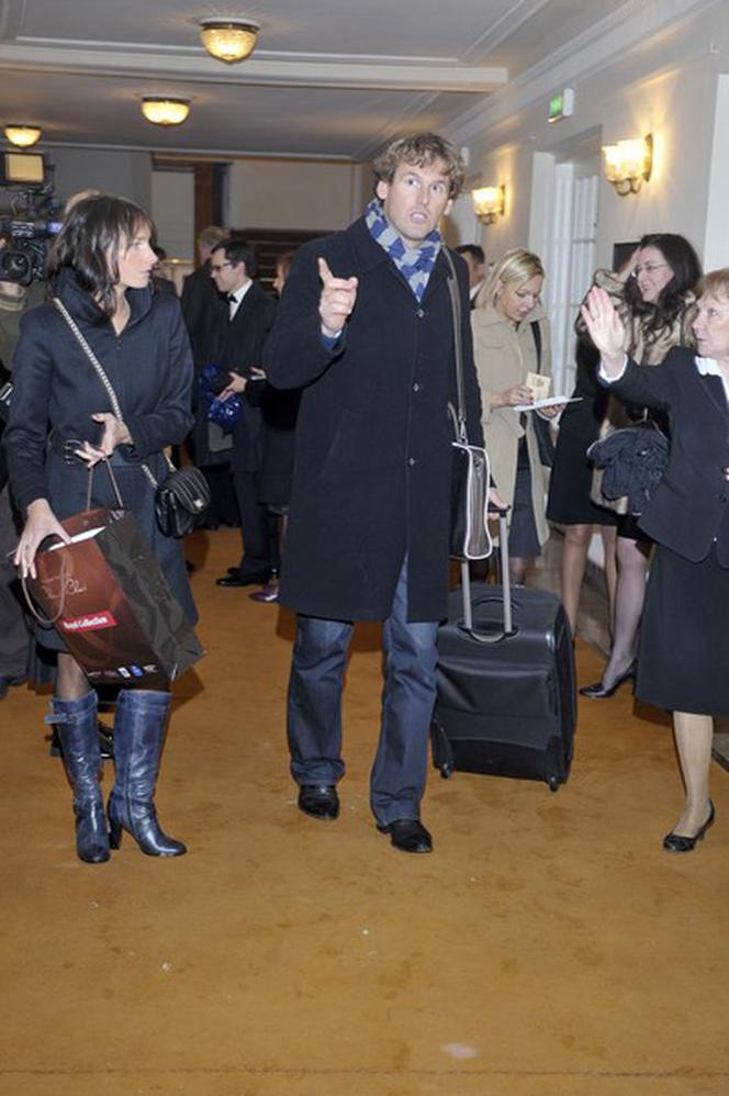 Mateusz Kusznierewicz z partnerką