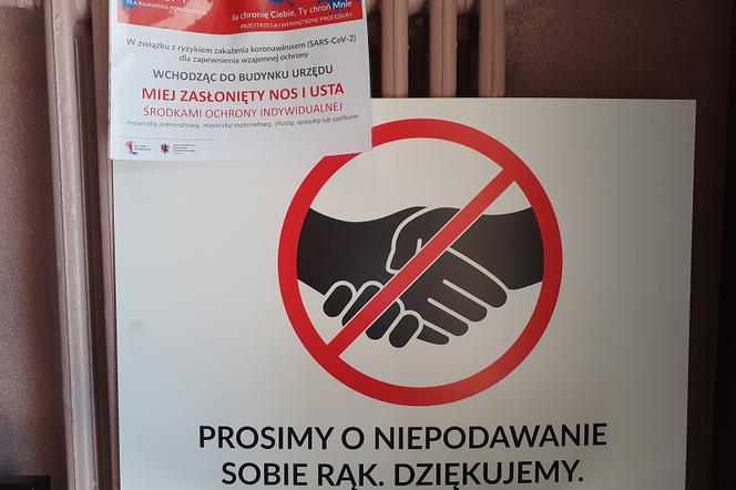 Reżim sanitarny w Urzędzie Marszałkowskim w Toruniu