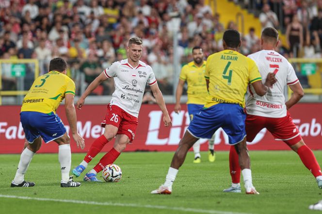 Ronaldinho na Stadionie Śląskim w meczu gwiazd Polska - Brazylia