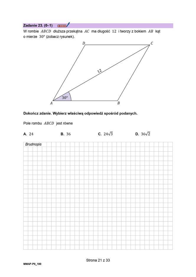 Matura próbna z matematyki 2023 - arkusz CKE