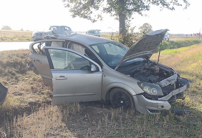 Śmiertelny wypadek pod Białą Podlaską. Opel wbił się w drzewo, kobieta zmarła w szpitalu