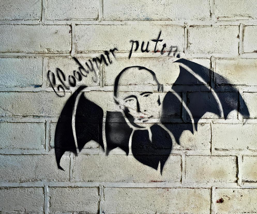 Putin, ukraiński mural...