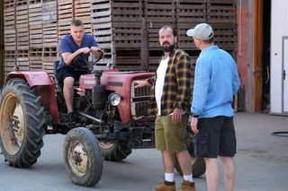 Barwy szczęścia odc. 3110. Łukasz (Michał Rolnicki), Borys (Jakub Wieczorek), młody Szymański (Maciej Czerklański)