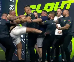 Denis Załęcki i Daniel Omielańczuk pobili się na konferencji CLOUT MMA! Okropna zadyma [WIDEO]