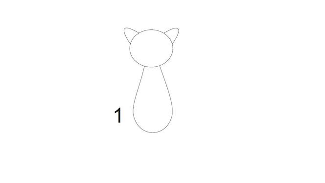 jak narysować kota - krok 1