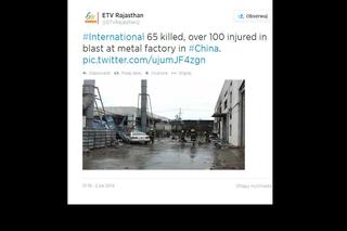 Wybuch w fabryce w Chinach. Zginęło co najmniej 65 osób! [WIDEO]