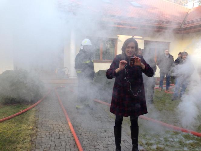 Na dobre i na złe. Pożar u Latoszków - Anita Sokołowska na planie