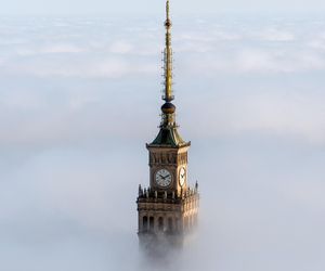 Widok na Pałac Kultury z Highline Warsaw