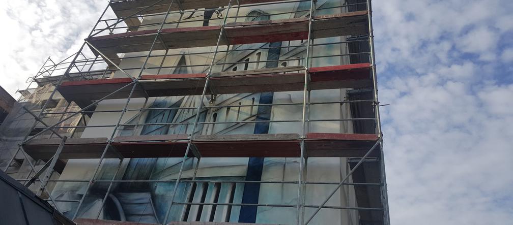 Trójwymiarowy mural powstaje w Sosnowcu