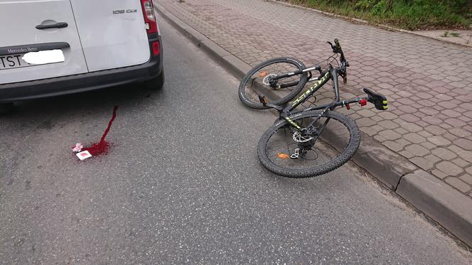 Wypadek z udziałem rowerzysty na Radomskiej