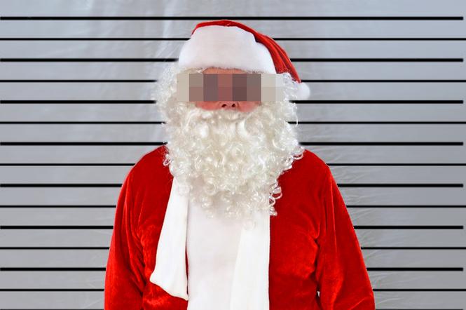 Święty Mikołaj wpadł w ręce policji