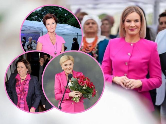Marta Nawrocka kocha róż! Byłe pierwsze damy też wybierały ten kolor [DUŻO ZDJĘĆ]