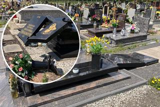 Szok! Kilkadziesiąt zdewastowanych nagrobków na cmentarzu w Piekarach Śląskich