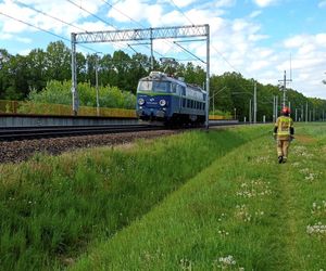 Zderzenie lokomotywy z busem pod Brzezinami. Fatalny wypadek na przejeździe kolejowym