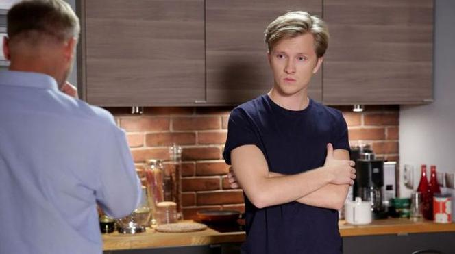 M jak miłość odc. 1418. Łukasz (Jakub Józefowicz), Andrzej Budzyński (Krystian Wieczorek)