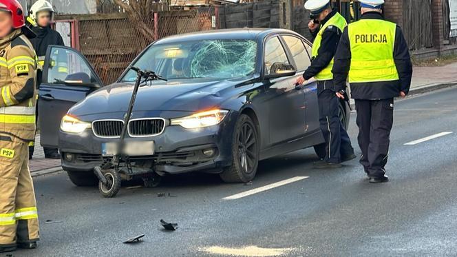 Nieoznakowany radiowóz potrącił 20-latka na hulajnodze. Na miejscu lądował śmigłowiec
