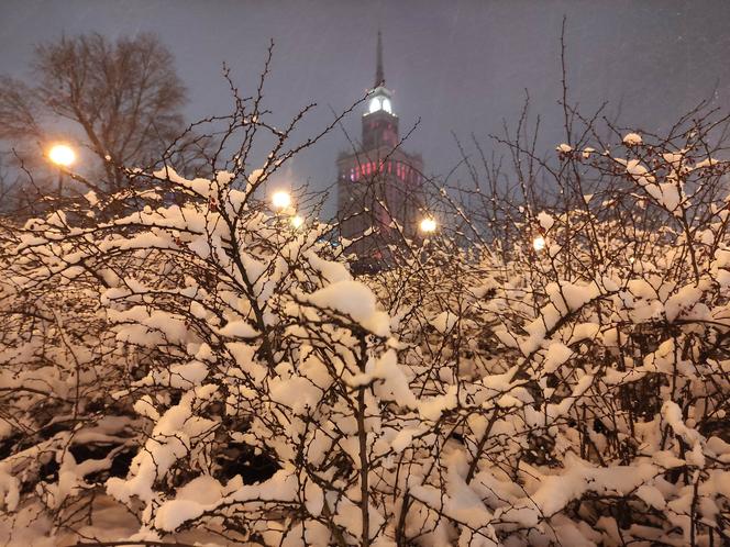 Śnieżna zima w Warszawie