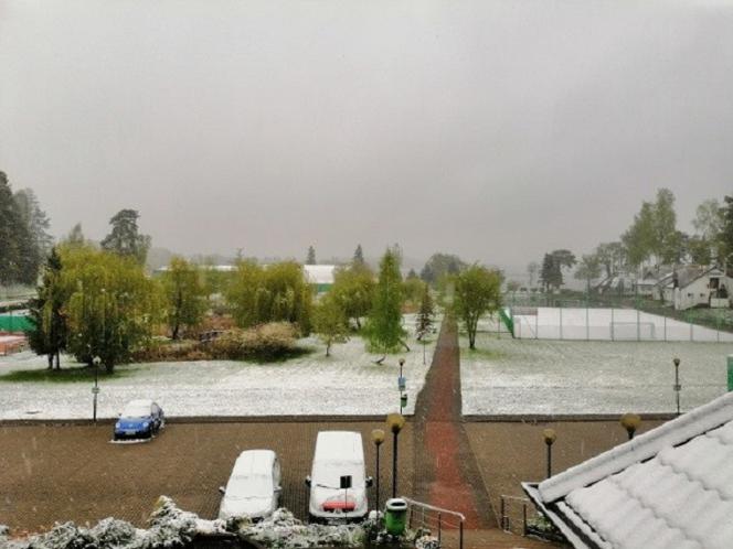 Śnieg na Warmii i Mazurach