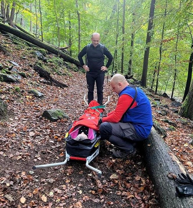 Wypadek na Ścieżce Hochbergów. Turystka ze złamaną nogą trafiła do szpitala