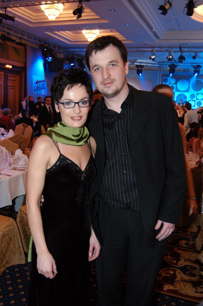 Dorota Gawryluk z mężem, 2004r.