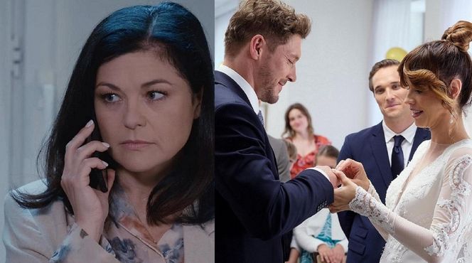 M jak miłość, odcinek 1890. Kinga (Katarzyna Cichopek), Marcin (Mikołaj Roznerski), Kama (Michalina Sosna)