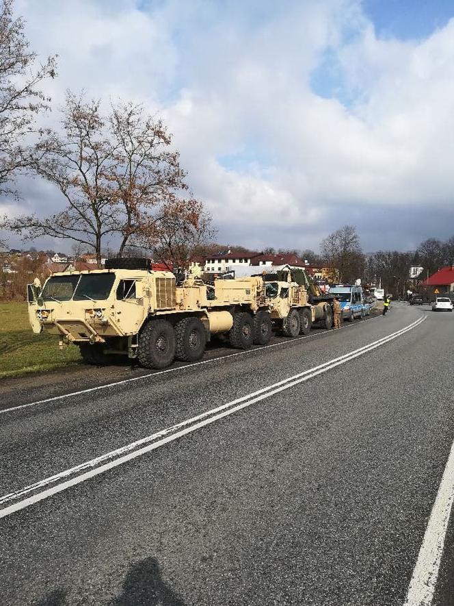 Wypadek pojazdów... amerykańskiej armii w Małopolsce!