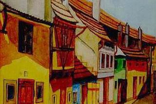 Złota uliczka, która namalowała Pani Beata w wieku 16 lat, mieści się w Pradze czeskiej, na wzgórzu Hradczany