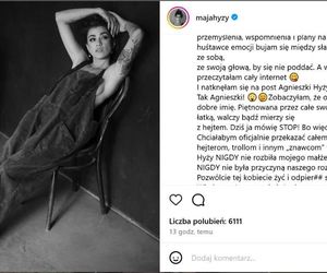 Szokujący wpis Mai Hyży. To powiedziała o obecnej żonie byłego męża. Nie przebierała w słowach 