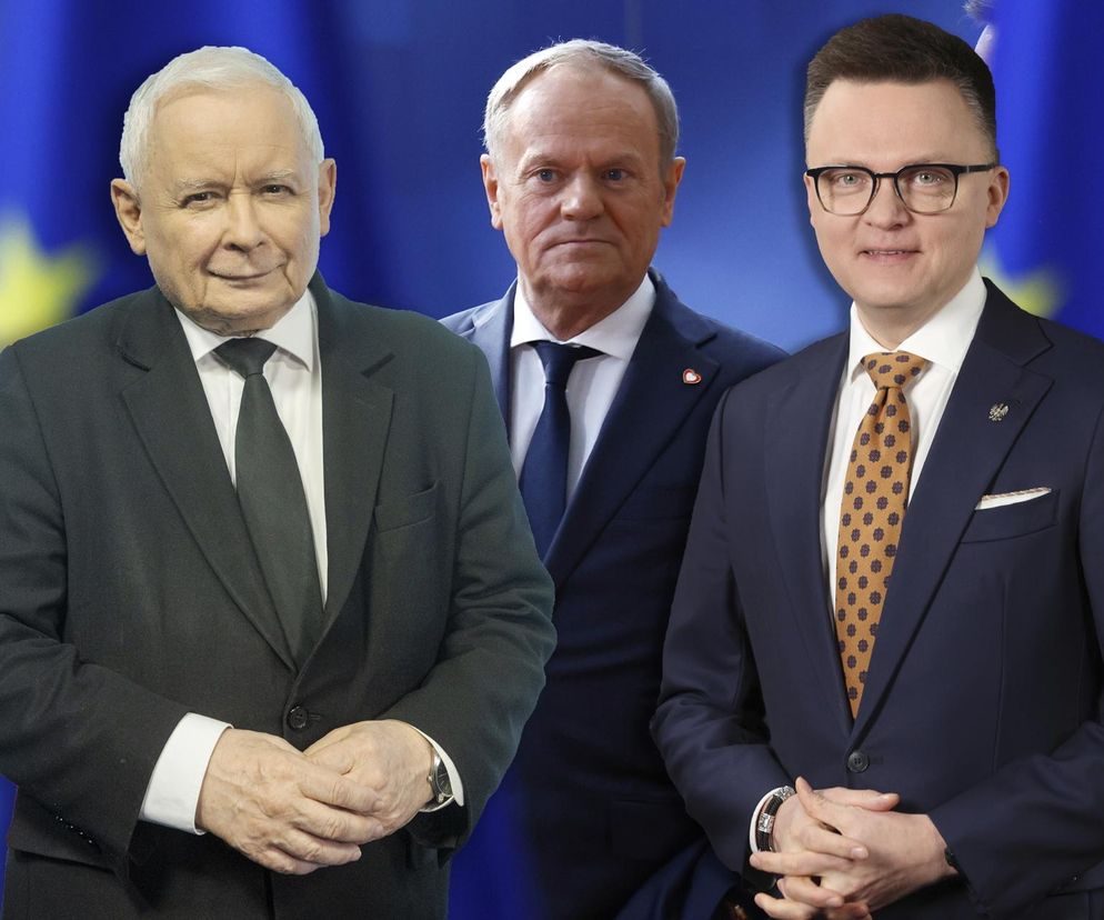 tusk, kaczyński, hołownia