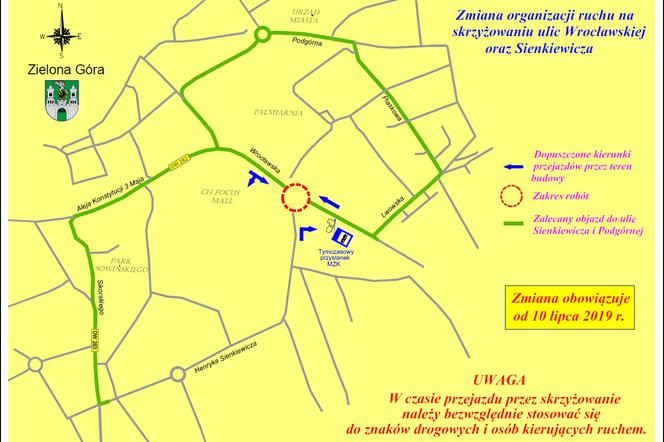 Mapa objazdu