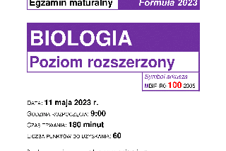 Arkusz CKE biologia rozszerzona matura 2023 - ODPOWIEDZI, ZADANIA 11.05