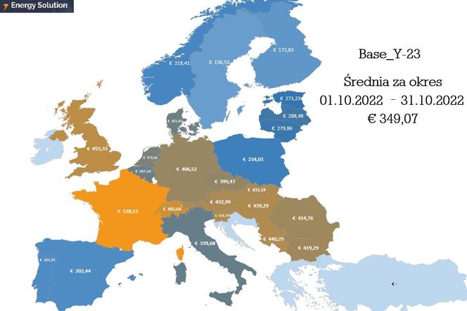 Ceny energii elektrycznej w październiku 2022. Porównanie cen energii w Europie i Polsce