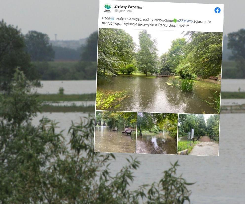 Rekord łącznego opadu dobowego pobity. Wrocław i okolice pod wodą. Deszcz nie ustaje