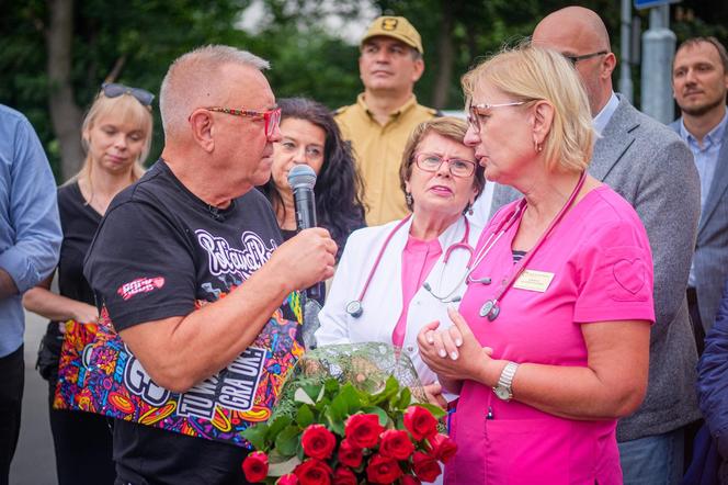 Jurek Owsiak przyjechał do Chorzowa. Oficjalnie otwarto rondo im. Fundacji WOŚP