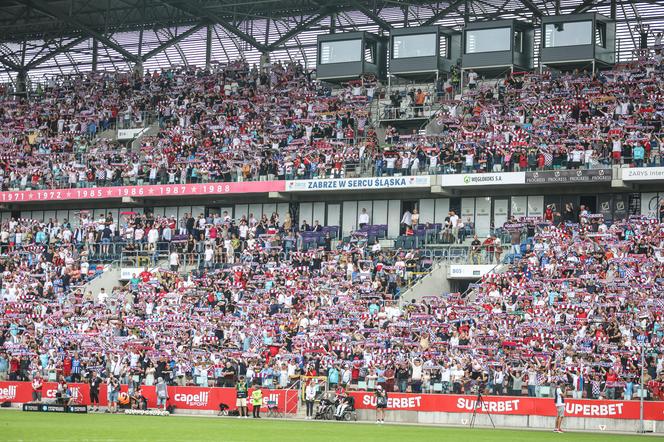 Kibice Górnika Zabrze na meczu z Lechią Gdańsk