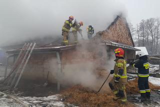 Groźny pożar w Łękawicy koło Skrzyszowa