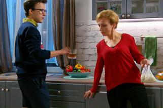 Barwy szczęścia, odc. 2240. Sabina (Barbara Kurzaj), Kajtek (Jakub Dmochowski)